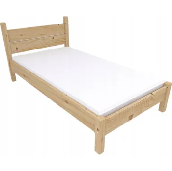 Postel Dětská postel 90x180 + Rošt Nízká Surová Jednoduchá Odolná Přírodní