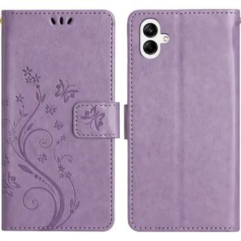 Pouzdro na mobilní telefon Flowers knížkové pouzdro na Samsung Galaxy A06 4G - světlefialové