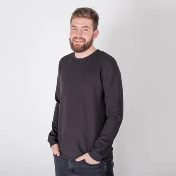 Pánská mikina Pánská šedá mikina z vafloviny Velikost: L