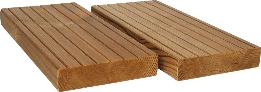 Terasové prkno dřevěné LunaDeck2 26x117 bez úchytu, materiál ThermoWood