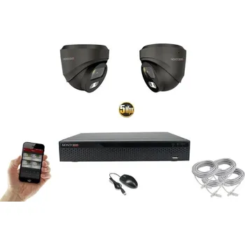 Kompletní kamerový systém Monitorrs Security AI Hybrid light IP 2 kamerový set 5 Mpix GDome (6142K2) (Monitorrs Security)
