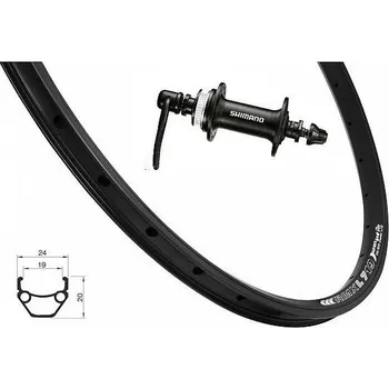 Zapletené kolo 26" přední zapletené kolo Remerx Dragon 719/náboj Shimano RM35 36děr černý