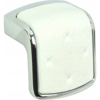 Nábytková úchytka knopka stříbrná lesklá 3,5 x 2,7 x 2 cm