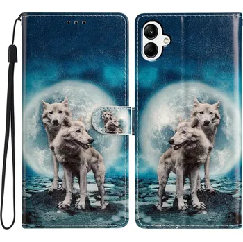Pouzdro na mobilní telefon Unique knížkové pouzdro na Samsung Galaxy A06 4G - dva vlci