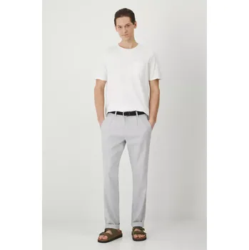 Lněné kalhoty Medicine pánské, šedá barva, jednoduché RS25.SPM061 09M, vel. XXL