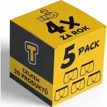 Boxerky Nedeto 4x 5PACK pánské boxerky sportovní guma - čtvrtletní roční předplatné XL