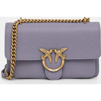 Kabelka Kožená kabelka Pinko šedá barva, 104528 A29Q 104528.A29Q 94X, vel. ONE SIZE