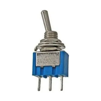 Přepínač páčkový MTS-103, ON-OFF-ON, 1pol. 125V/6A