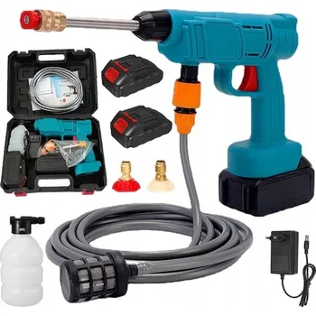 Vysokotlaký čistič Aku tlaková myčka 38bar, 21V s příslušenstvím, kufřík T-86