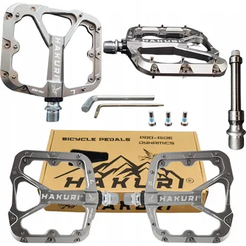 Pedál na kolo Platformové pedály Hakuri PRO-RIDE DYNAMICS SilverEdition stříbrné