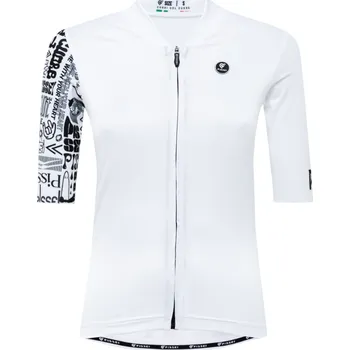 cyklistický dres Dámský dres PISSEI Prime Donna Bianco/Lettering L