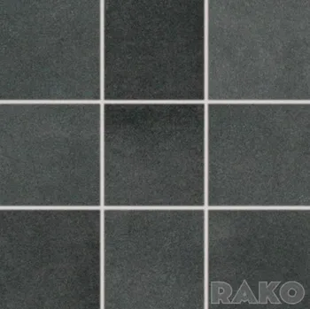Dlažba RAKO Extra DAR11725, dlažba, černá, matná, 10 x 10 x 0,9 cm