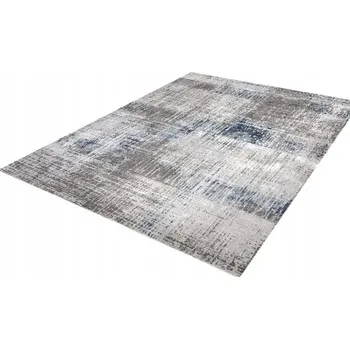 Koberec KOBEREC S KRÁTKÝM VLASEM 220x160CM MODRÝ ŠEDÝ VINTAGE MODERNÍ LOFT