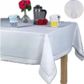 ubrus UBRUS NA STŮL ODOLNÝ PROTI SKVRNÁM 140x200 CM - BÍLÝ, RYCHLESCHNOUCÍ