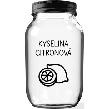 Sklenice Úklid pro klid Sklenice na kyselinu citronovou Velikost: 2 l, Typ písma: Tiskací