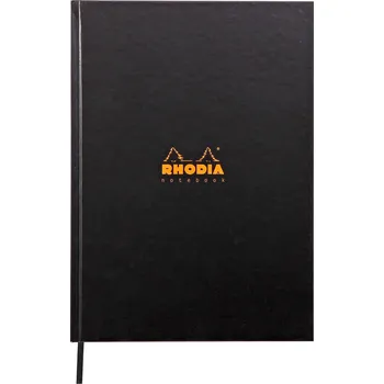 Clairefontaine, Záznamní kniha Rhodia Active, A4, 96 listů, linkovaný, černý