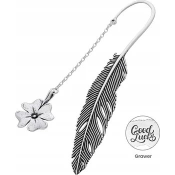 Doplněk ke knize Stříbrná záložka do knihy Jetel s gravírováním