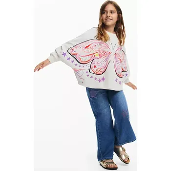 Chlapecká mikina Dětská mikina Desigual béžová barva, s potiskem, 25SGSK11 01X, vel. 128