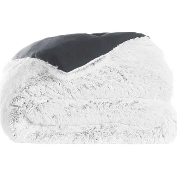 přikrývka Blancheporte Extra hřejivá přikrývka ze syntetické kožešiny 600 g/m2 šedý melír osuška 90x150 cm