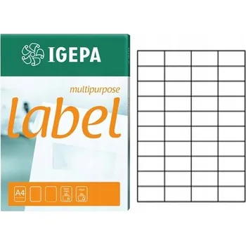 Speciální papír Kancelářské SAMOLEPICÍ štítky 52,5x29,7 mm, 40 štítků na arch, 100 archů, Igepa Label