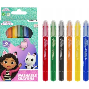 Pastelka Pastelky Starpak na vodní bázi, omyvatelné barevné pastelky Gabi na vodní bázi pastelky 6 ks