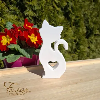 Velikonoční dekorace Atelier Fantazie - Figurka Kočka CVI - výška 12 cm