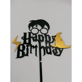 Party dekorace Loranc Zápich na dort Harry Potter - Happy Birthday