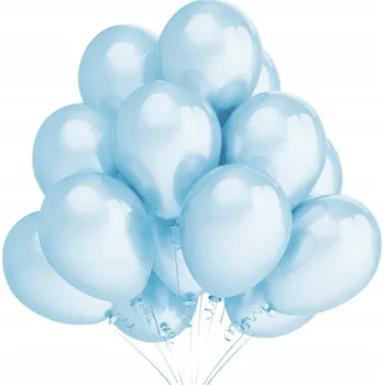 Balónek Balónky PERLOVÉ SVĚTLE MODRÉ velké ROČEK 25 Ks