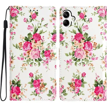 Pouzdro na mobilní telefon Unique knížkové pouzdro na Samsung Galaxy A06 4G - červené květy