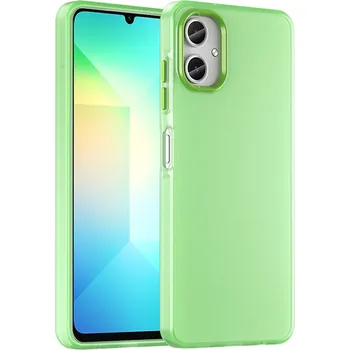 Pouzdro na mobilní telefon Candys matný gelový obal na Samsung Galaxy A06 4G - zelený