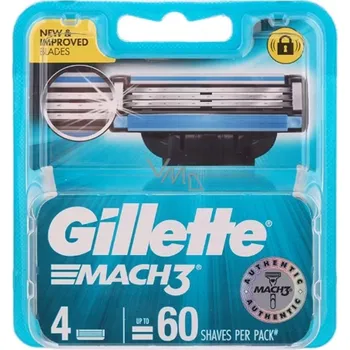 Gillette Mach3 náhradní hlavice 4 kusy, pro muže