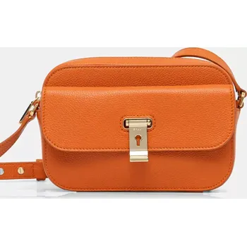 Kožená kabelka Bally oranžová barva, WAC03U 22X, vel. ONE SIZE