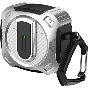 Příslušenství pro sluchátka Hook odolný obal na Apple AirPods 4 - stříbrný