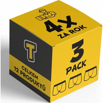 Boxerky Nedeto 4x 3PACK pánské boxerky sportovní guma - čtvrtletní roční předplatné XXL