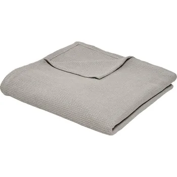 Napínací potah Blancheporte Žabičkovaný pléd nebo přehoz na pohovku, bavlna šedá
