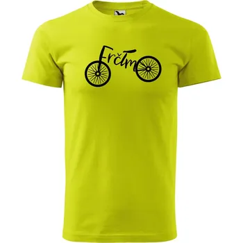 Pánské oblečení Pánské tričko s potiskem Frčím Velikost: XS, Barva trička: Limetková
