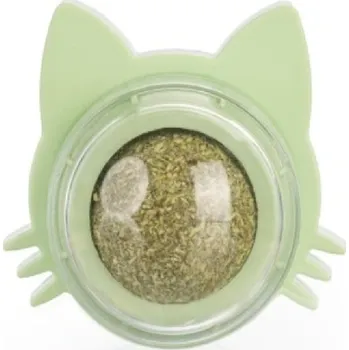 Hračka pro kočku Míč na stěnu Catnip Ball - NOVINKA! Ve tvaru kočičí hlavy, zelená