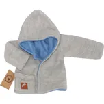 Z&Z Pletený, oboustranný svetřík, kabátek s kapucí, modro-šedý