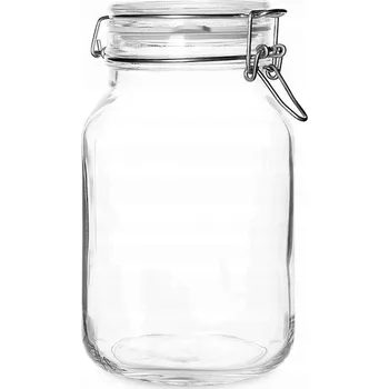 Dóza na potraviny ZAVAŘOVACÍ SKLENICE Hermeticky uzavíratelná NÁDOBA na POTRAVINY 4 L BORMIOLI