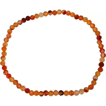 Náramek Jemný karneolový náramek fazetovaný 3 mm