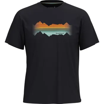 Triko Smartwool Mountain Horizon Short Sleeve Graphic T Velikost: L / Barva: černá