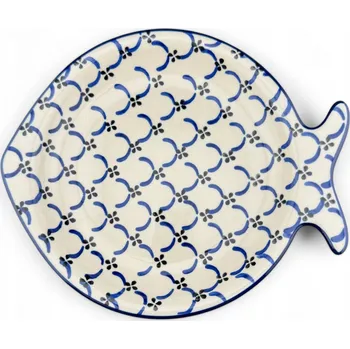 Talíř Talíř ryba, mísa kulatý dek. 0027 Keramika Bolesławiec