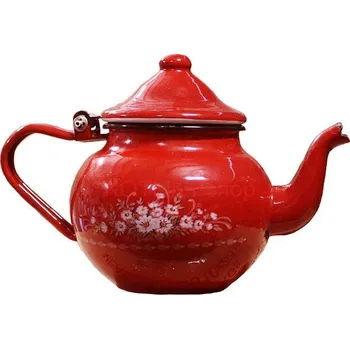 Rychlovarná konvice Konvice tradiční ocelová smaltovaná Artnik 0,7 l červená