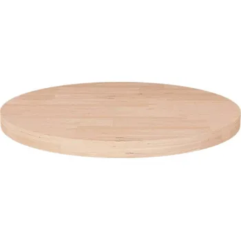 Psací stůl OMAXI Kulatá stolní deska Ø40x2,5 cm masivní dub bez povrchové úpravy 928943