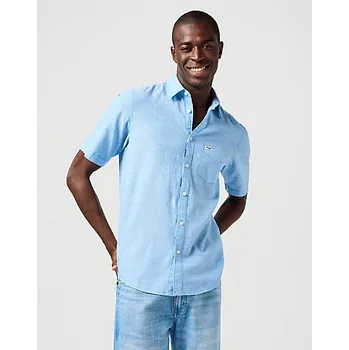 Pánská košile Košile Wrangler SHIRT PACIFIC BLUE Velikost: M