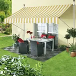 Sunfun Rozpěrná markýza, bílo-žlutá, šířka: 2,5 m, výsuv: 1,3 m CC-1510-P004