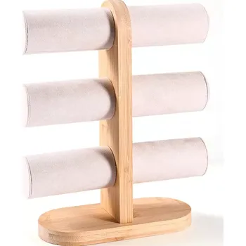 Šperkovnice Stojánek, dekolt na náramky 3 řady bílý (DRD15B)