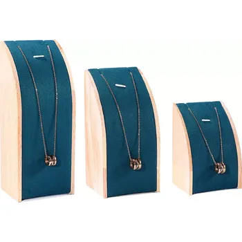 Šperkovnice 3x Hranol, stojánek, dekolt na šperky zelená (DRD11Z)