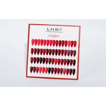 Přípravek na nehty SADA 60 BAREV RED SERIES 60KS GELLAC + VZORNIK