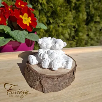 Velikonoční dekorace Atelier Fantazie - Figurka Medvídci CII - výška 5 cm